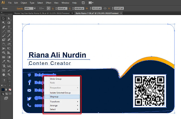 Kumpulan Kartu Nama  : Download Desain Kartu Nama Dengan Adobe Illustrator