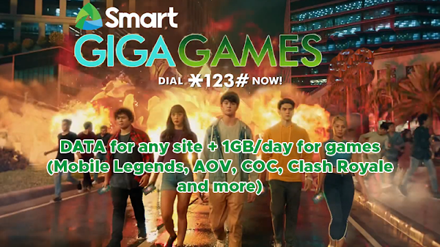 Smart Giga Games Promo : Data + 1GB/day of Games Everyday (Mobile Legends, CODM, AOV and more)