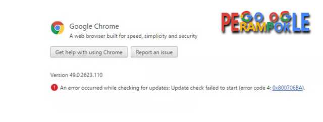 Mengatasi gagal update google chrome