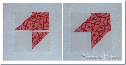 Piecing Units A and B for corner patches