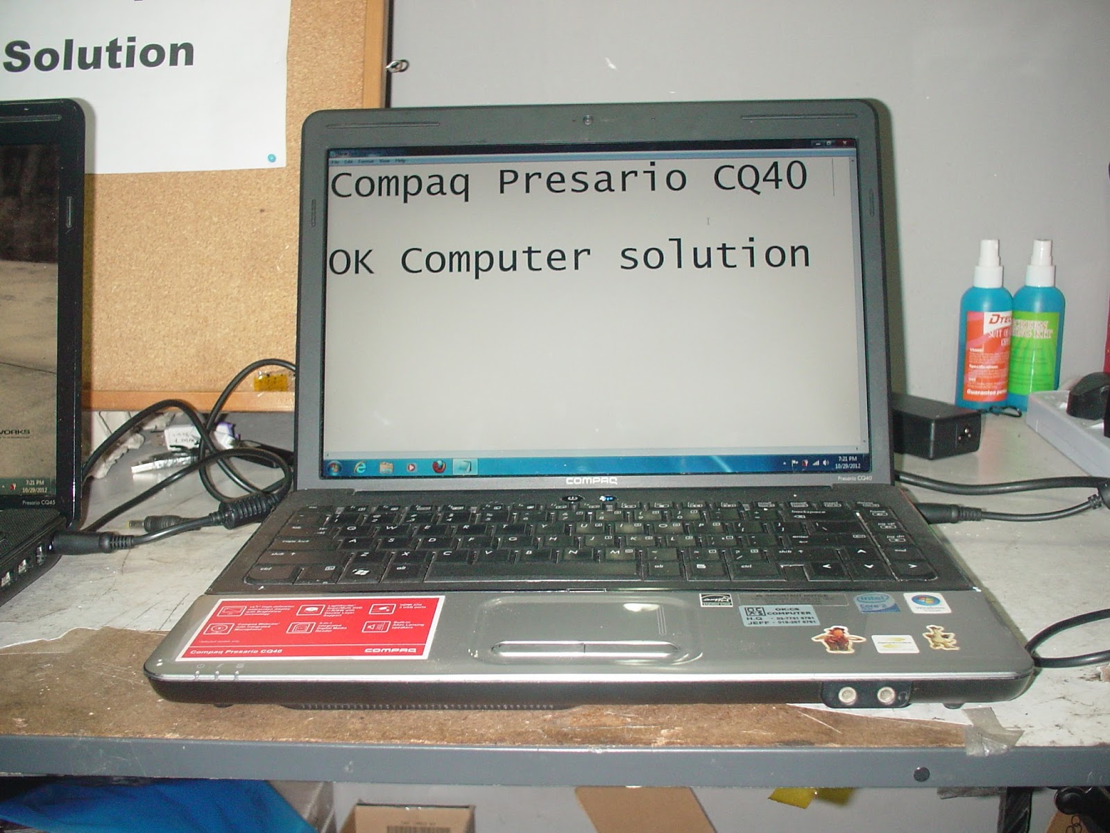 OK COMPUTER SOLUTION: Tukar Motherboard Laptop CQ40 AMD Kepada Intel!!