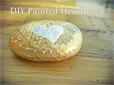  diy painted heart rock for Valentine's Day