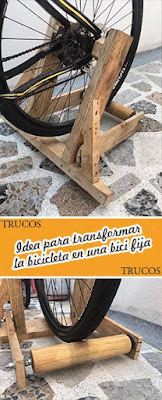 Idea para transformar la bicicleta en una bici fija