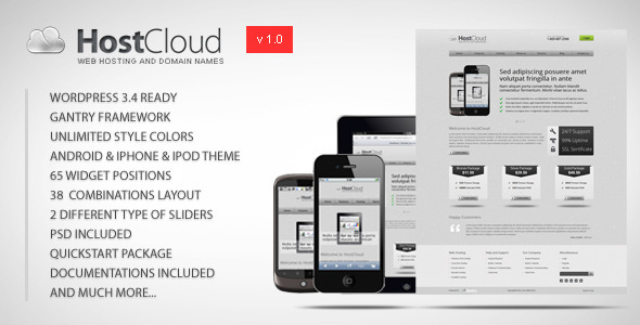 HostCloud - Premium WordPress Theme - ThemeForest Item for Sale
