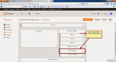 Cara Menambah Gadget Dan Mengatur Tata Letak Blog