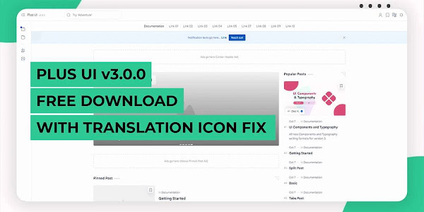 Plus UI v3.0.0 Premium Blogger Template Free Download Full Bundle