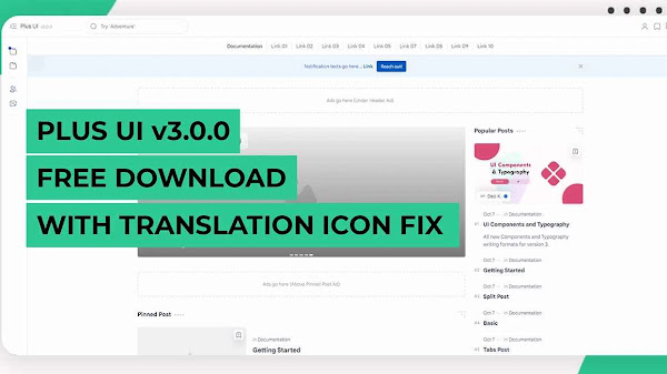 Plus UI v3.0.0 Premium Blogger Template Free Download Full Bundle
