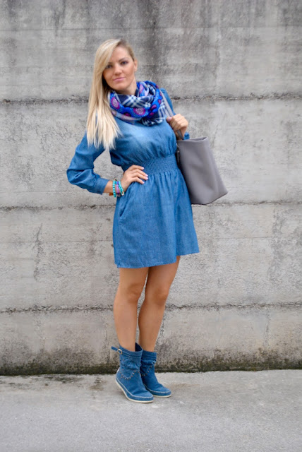 abito a manica lunga in denim vestito in denim vestito di jeans come abbinare un abito in denim abbinamenti abito in denim come abbinare un vestito di jeans  vestito amyclubwear abito ladylike mariafelicia magno fashion blogger colorblock by felym fashion blog italiani fashion blogger italiane blogger italiane di moda blogger italiane outfit autunnali casual outfit ottobre 2015 street style casual autumnal outfit denim shirt dress how to wear denim shirt dress how to combine denim shirt dress 