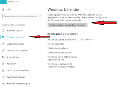 Como Activar Desactivar Windows Defender