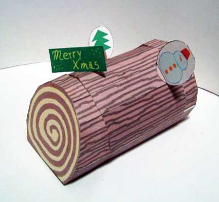 Yule Log Papercraft