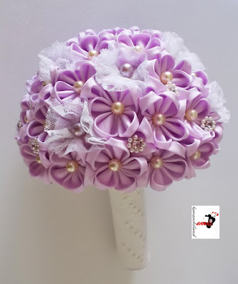 fabric bouquet, kanzashiland