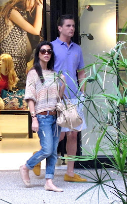 Kourtney Kardashian and Scott Disick at the Bal Harbour shops on Miami Beach