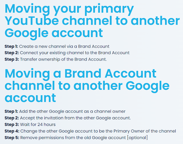 Cara Transfer YouTube Channel Ke Akaun Google Lain