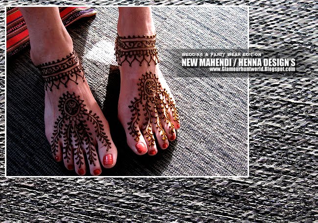 Wedding Mehndi Designs For Feet Floral Printing Mehndi Designs