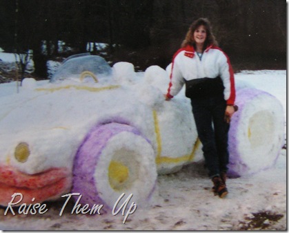 snow car and me