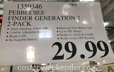 Deal for the Pebblebee Finder 2.0 and BlackCard at Costco