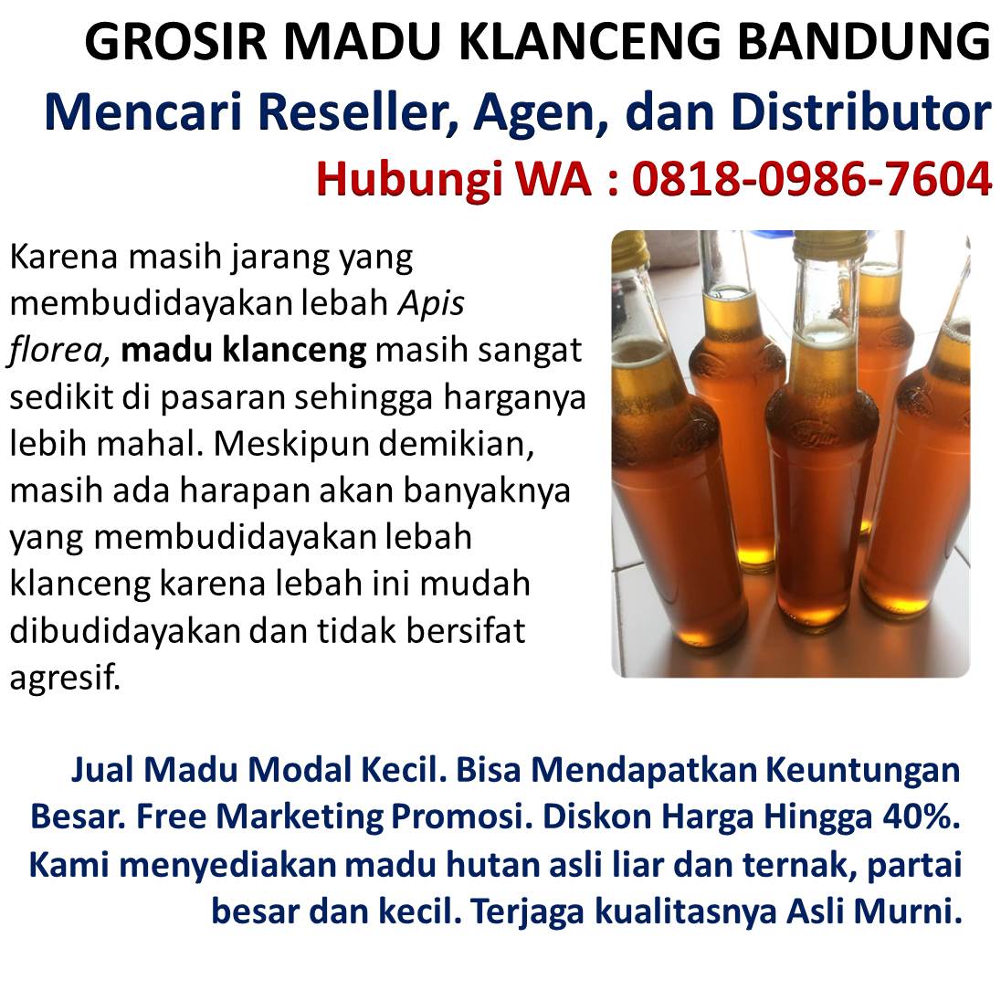 madu klanceng untuk masker wajah