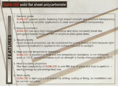 HARGA ATAP SUNLOID SINGLE SOLID POLYCARBONATE KOTAK TERBARU