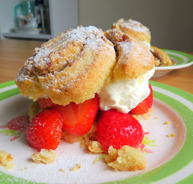 Pecan Swirl Strawberry Shortcakes