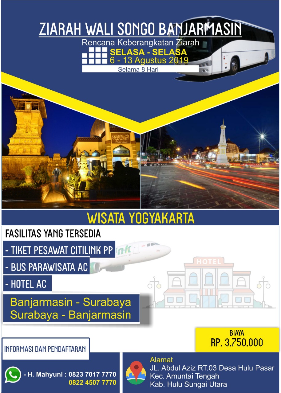 Ziarah Wali Songo Plus Wisata Yogyakarta Banjarmasin