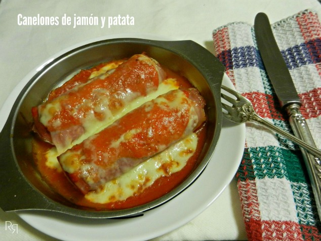 "Canelones de jamón y patata"