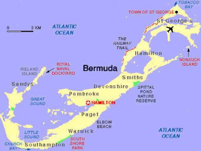 mapa de las Islas Bermudas 