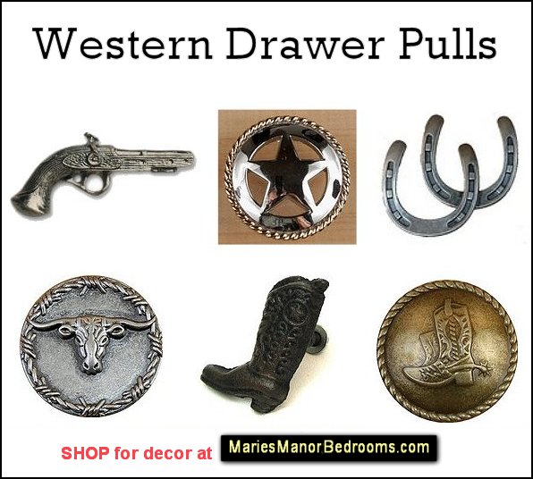 Western Drawer Pulls Western furniture accessories western decorations cowboy theme