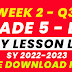 WEEK 2 GRADE 5 DAILY LESSON LOG Q3