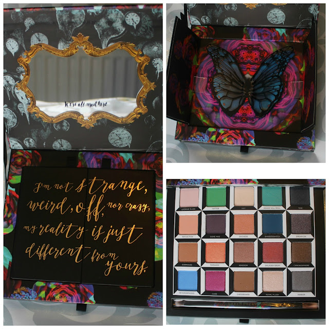 Photo collage of the Urban Decay Alice Through the Looking Glass Palette