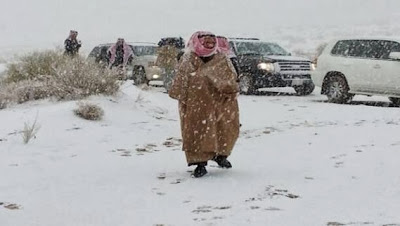 Foto salju di Arab (foto Emirates247.com)