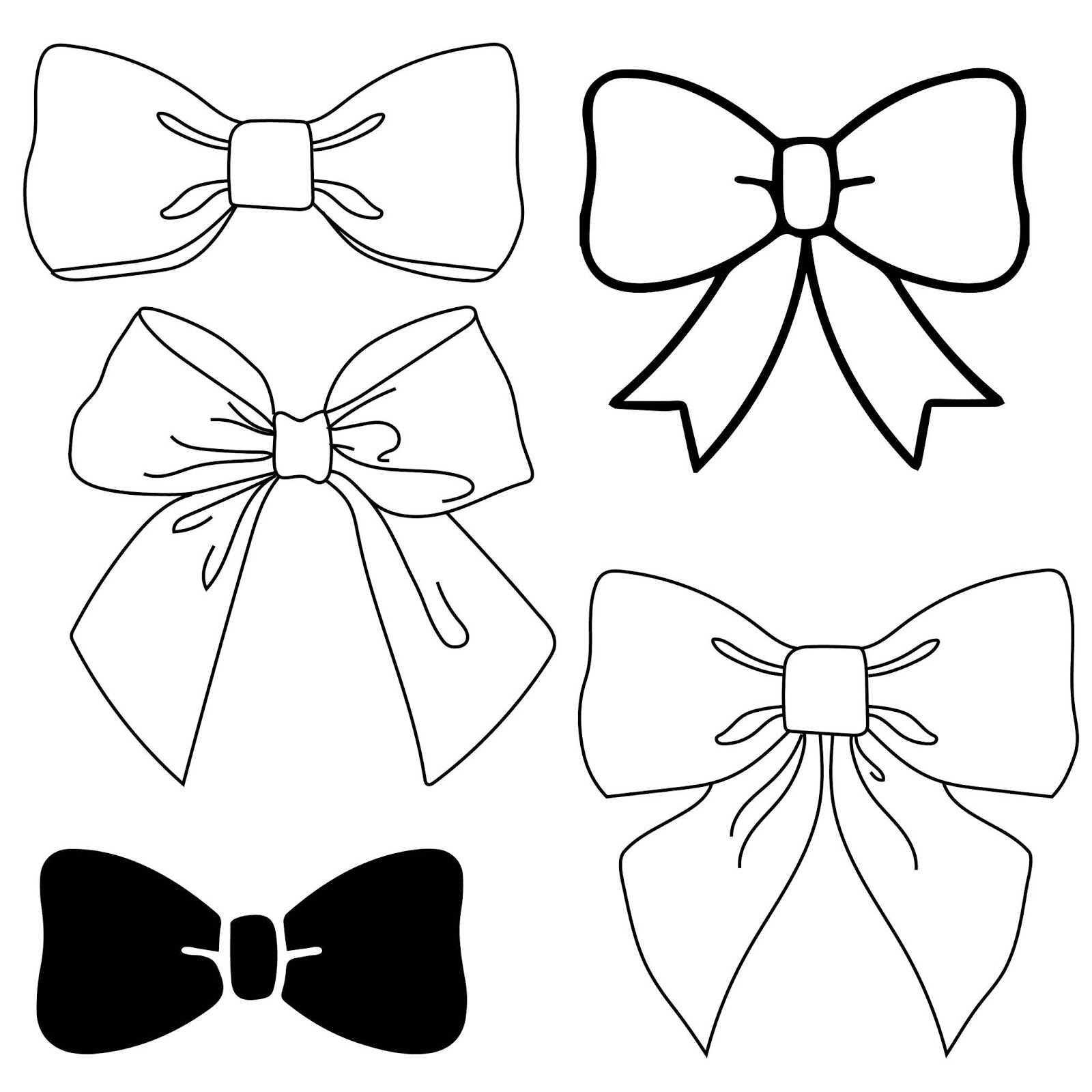 Free Bow Silhouette SVG DXF Cut File