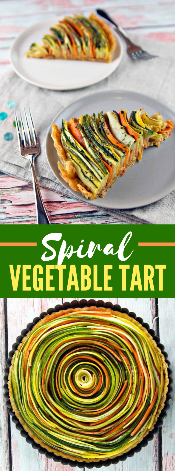 SPIRAL VEGETABLE TART #vegan #vegetarian