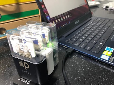 Source: Cell ID. Quiz PCR Biochip test kits next to a laptop.