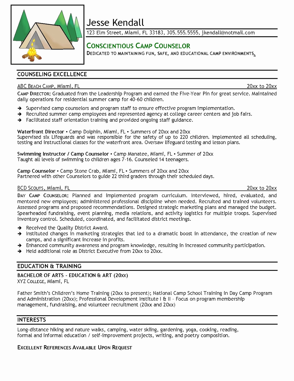 camp counselor resume examples, camp counselor resume examples 2019, camp counselor resume objective examples 2020, resume examples for camp counselor,