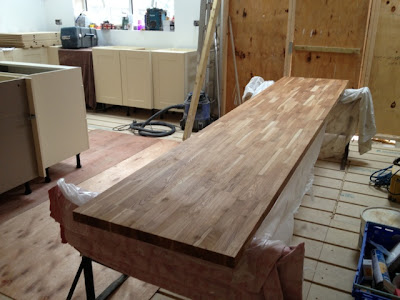 Solid oak kitchen worktop