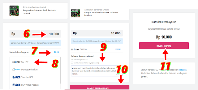 Donasi Di Kitabisa.com Menggunakan GO-PAY Mulai Dari 10.000