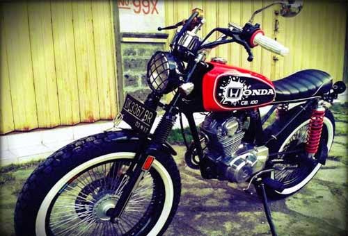 Gambar Modifikasi  Honda CB  100 Jap Style Terbaru Simple Acre