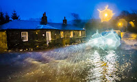 Flooding in Straiton, Scotland, in December.  Scientists say it will increase in future. (Photograph Credit: Danny Lawson/PA)  Click to Enlarge.