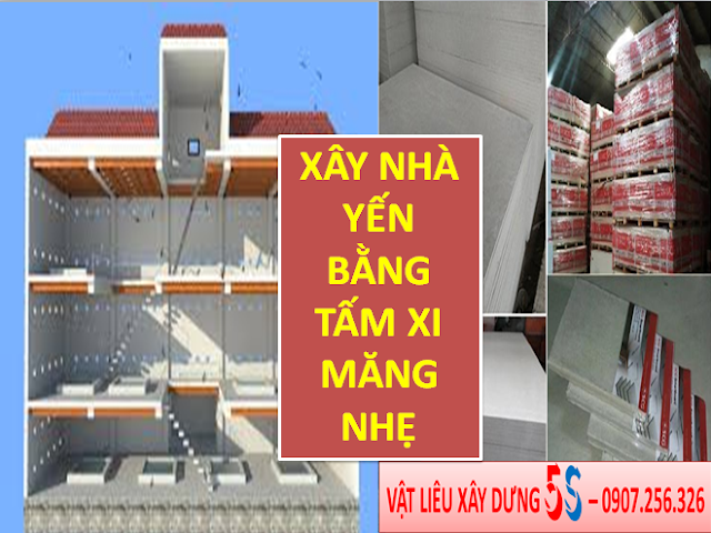 tấm xi măng làm nhà yến