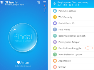 Cara Memblokir Nomor Telepon Di Hp Android Dengan CM Security