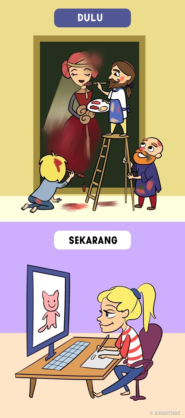 11 Meme Ilustrasi Dulu VS Sekarang Ini Buktikan Gaya Hidup Berubah