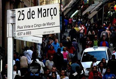 Rua 25 de março centro de São Paulo