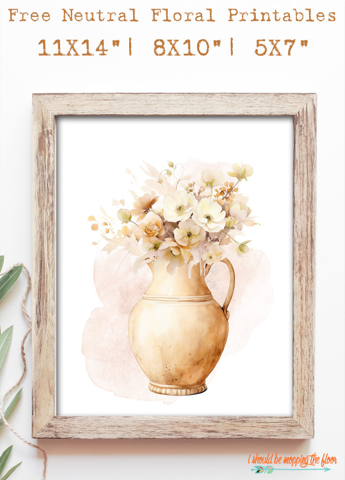 Free Neutral Floral Printables