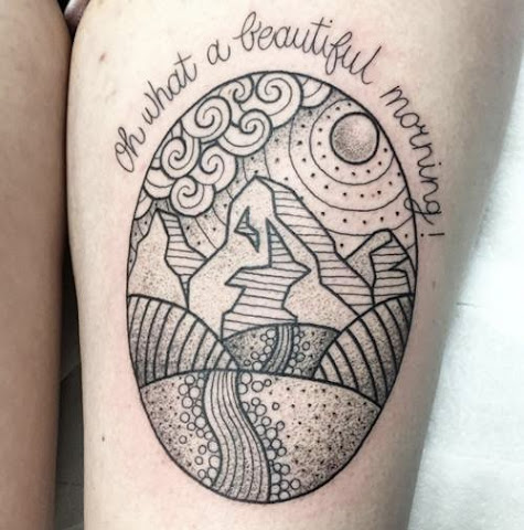 The Dainty Mini Circular Landscape Tattoos Of Valeria Marinaci