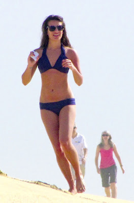 Lea Michele in Blue Bikini in Cabo San Lucas