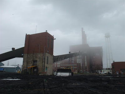 consumers energy coal burning power plant, erie, monroe michigan, ce plant, lake erie