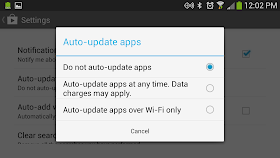 How to disable auto update of applications on android devices