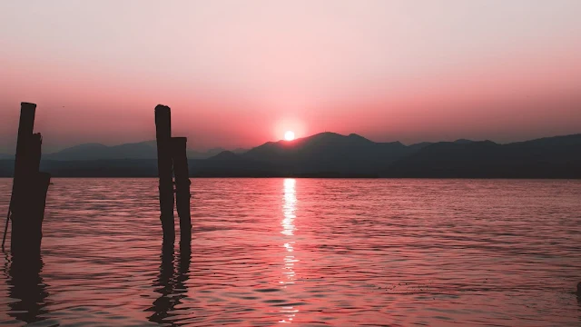 Mar, Horizonte, Pôr do Sol, Céu, Ondulações