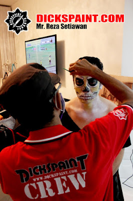 face painting skeleton halloween jakarta