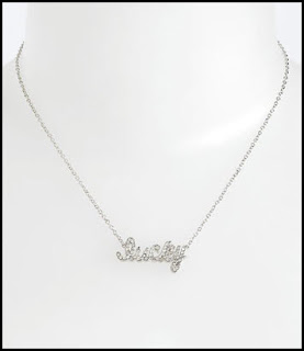 Lucky Script Necklace from Nordstrom